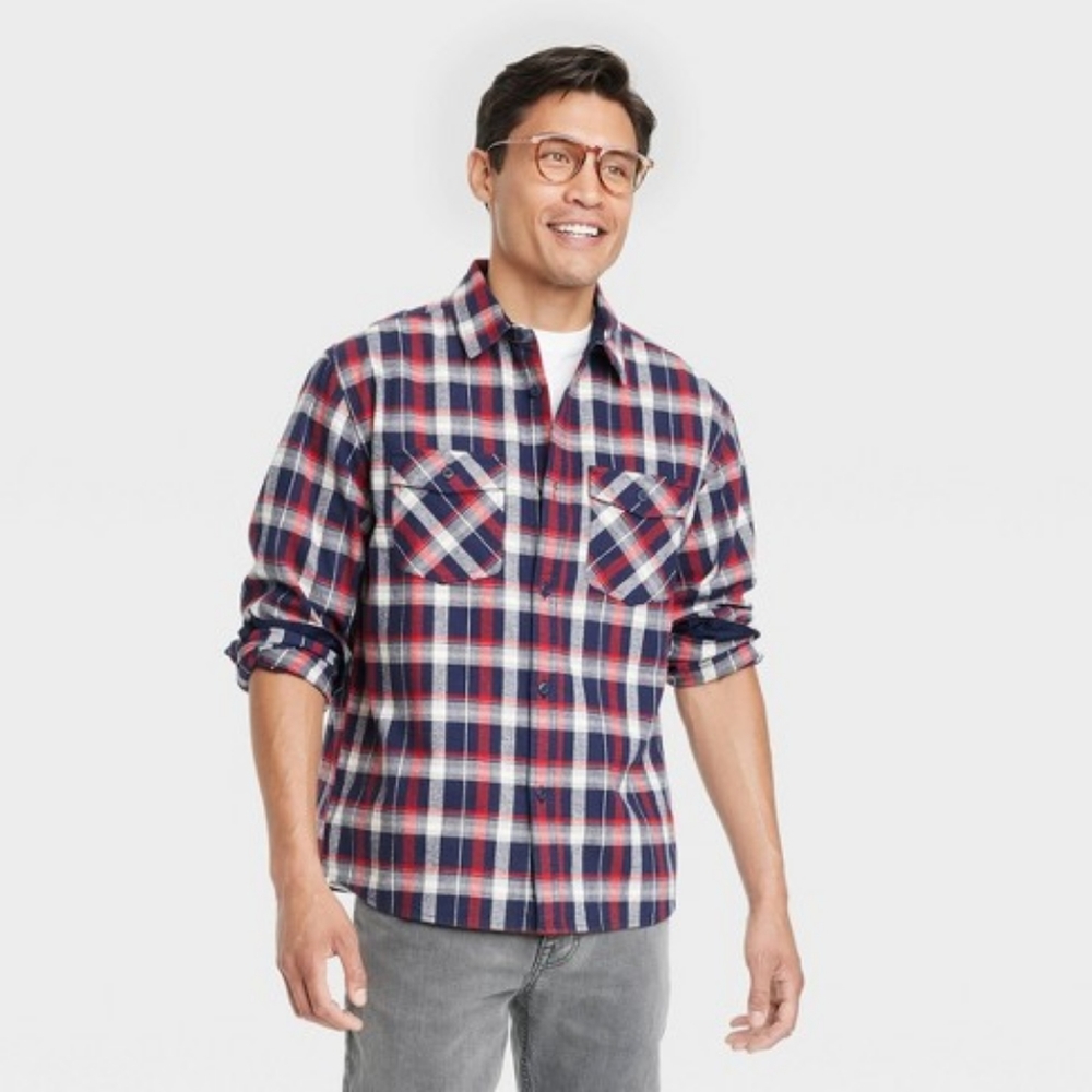 14. Men's Heavyweight Flannel Button-Down Shirt - Goodfellow & Co